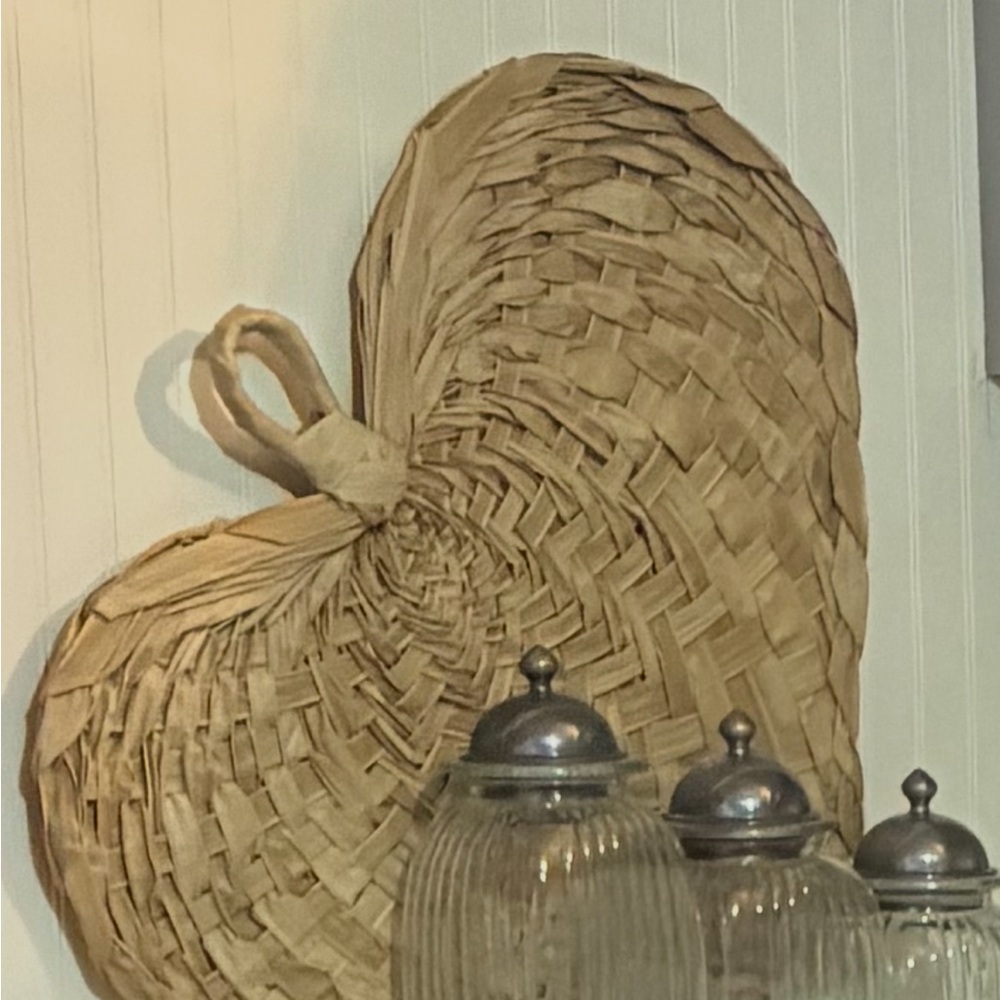 Rustic Heart-Shaped Woven Wall Art